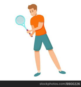 Amateur tennis icon. Cartoon of amateur tennis vector icon for web design isolated on white background. Amateur tennis icon, cartoon style