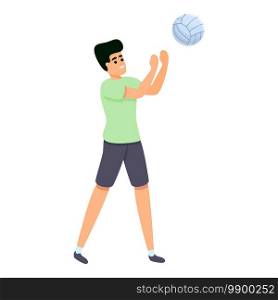 Amateur volleyball icon. Cartoon of amateur volleyball vector icon for web design isolated on white background. Amateur volleyball icon, cartoon style