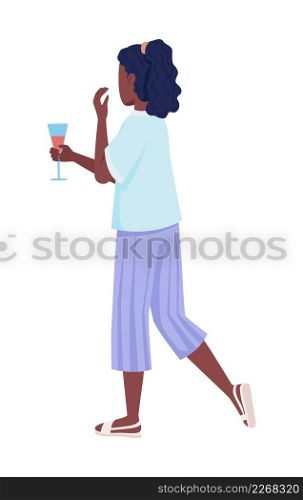 Amazed young lady semi flat color vector character. Standing figure. Full body person on white. Woman in casual outfit simple cartoon style illustration for web graphic design and animation. Amazed young lady semi flat color vector character