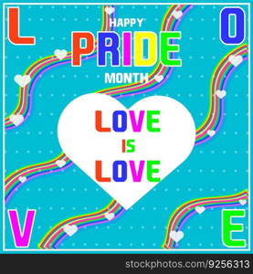 Amazing happy pride month banner for social media Vector Image