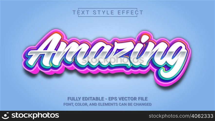 Amazing Text Style Effect. Editable Graphic Text Template.
