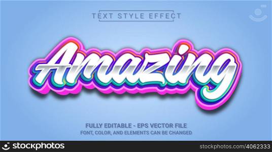 Amazing Text Style Effect. Editable Graphic Text Template.