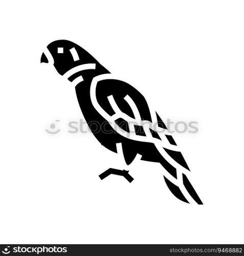 amazon parrot bird glyph icon vector. amazon parrot bird sign. isolated symbol illustration. amazon parrot bird glyph icon vector illustration