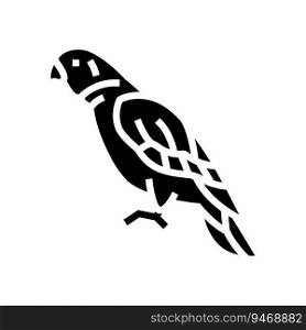 amazon parrot bird glyph icon vector. amazon parrot bird sign. isolated symbol illustration. amazon parrot bird glyph icon vector illustration