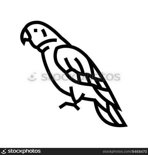 amazon parrot bird line icon vector. amazon parrot bird sign. isolated contour symbol black illustration. amazon parrot bird line icon vector illustration