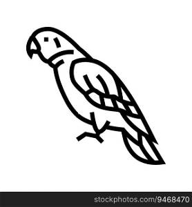 amazon parrot bird line icon vector. amazon parrot bird sign. isolated contour symbol black illustration. amazon parrot bird line icon vector illustration