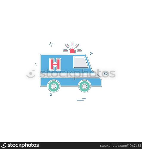 ambulance car emergency medical icon vector desige