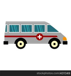 Ambulance car icon flat isolated on white background vector illustration. Ambulance car icon isolated