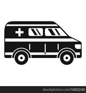 Ambulance car icon. Simple illustration of ambulance car vector icon for web design isolated on white background. Ambulance car icon, simple style