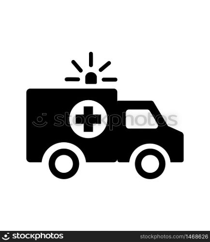 Ambulance car icon vector illustration flat isolated on white eps 10. Ambulance car icon vector illustration flat isolated on white