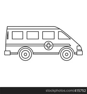 Ambulance emergency paramedic car icon. Outline illustration of ambulance emergency paramedic car vector icon for web. Ambulance emergency paramedic car icon