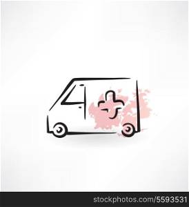 ambulance grunge icon