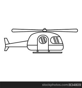 Ambulance helicopter icon. Outline ambulance helicopter vector icon for web design isolated on white background. Ambulance helicopter icon, outline style