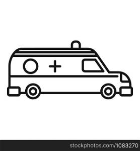 Ambulance help team icon. Outline ambulance help team vector icon for web design isolated on white background. Ambulance help team icon, outline style
