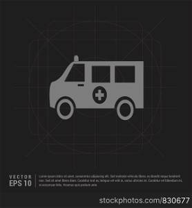 ambulance icon - Black Creative Background - Free vector icon