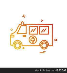 Ambulance icon design vector