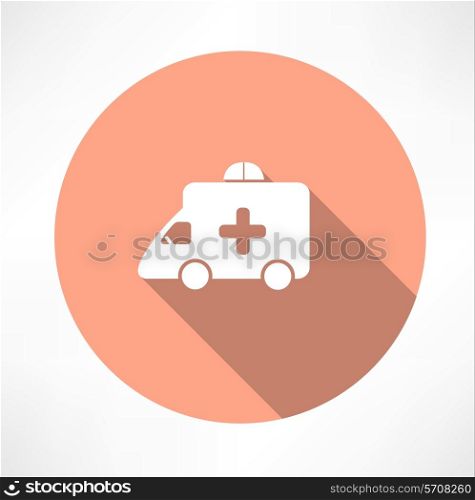 Ambulance icon. Flat modern style vector illustration