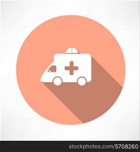 Ambulance icon. Flat modern style vector illustration