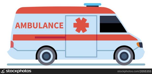 Ambulance icon. Medical emergency car. Paramedic transport isolated on white background. Ambulance icon. Medical emergency car. Paramedic transport