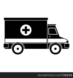 Ambulance icon. Simple illustration of ambulance vector icon for web. Ambulance icon, simple style