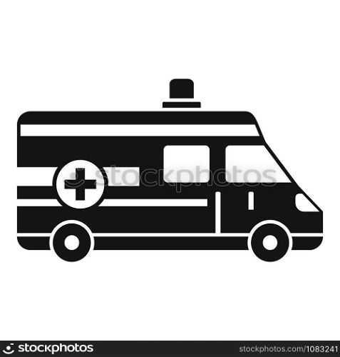 Ambulance icon. Simple illustration of ambulance vector icon for web design isolated on white background. Ambulance icon, simple style