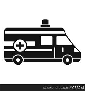 Ambulance icon. Simple illustration of ambulance vector icon for web design isolated on white background. Ambulance icon, simple style