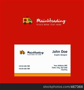 Ambulance logo Design with business card template. Elegant corporate identity. - Vector