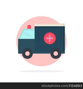 ambulance, truck, medical, help, van Flat Color Icon Vector