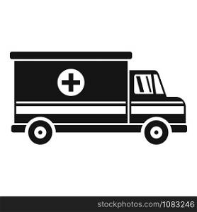 Ambulance van icon. Simple illustration of ambulance van vector icon for web design isolated on white background. Ambulance van icon, simple style