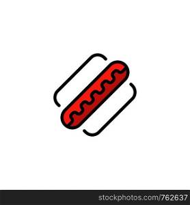 America, American, Hotdog, States Business Logo Template. Flat Color