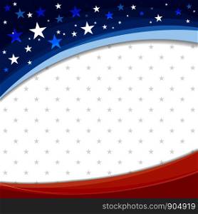 America or USA banner background design of american flag vector illustration