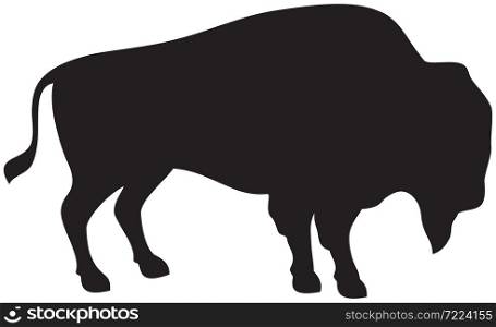 American bison (buffalo) vector icon