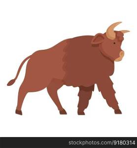 American bull icon cartoon vector. Animal bison. Mammal herd. American bull icon cartoon vector. Animal bison