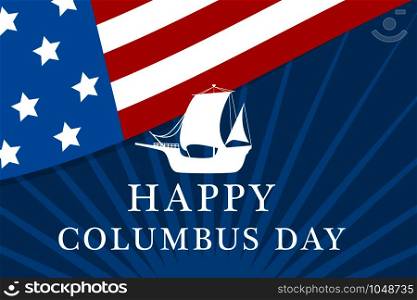 American columbus day concept background. Flat illustration of american columbus day vector concept background for web design. American columbus day concept background, flat style