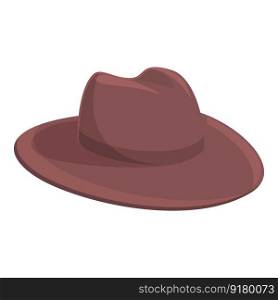 American cowboy hat icon cartoon vector. Western rodeo. West clothing. American cowboy hat icon cartoon vector. Western rodeo