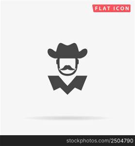 American Cowboy, Sheriff flat vector icon. Hand drawn style design illustrations.. American Cowboy, Sheriff flat vector icon. Hand drawn style design illustrations