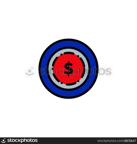 American, Dollar, Money Business Logo Template. Flat Color