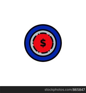 American, Dollar, Money Business Logo Template. Flat Color