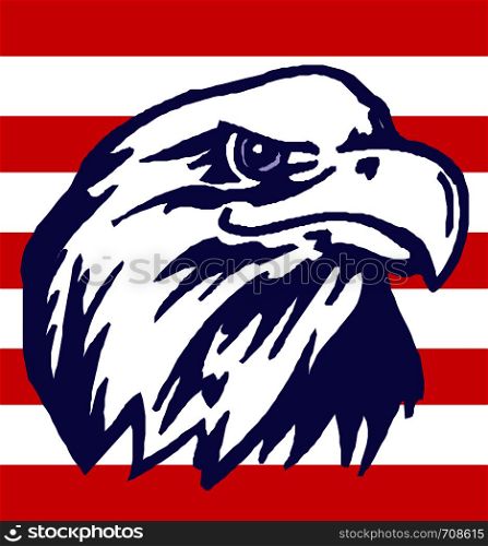 American eagle with USA flag vector illustration eps 10