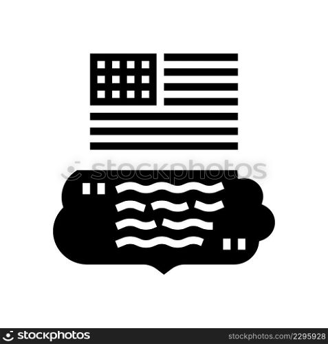american english glyph icon vector. american english sign. isolated contour symbol black illustration. american english glyph icon vector illustration