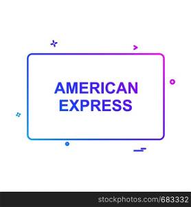 American Express card icon design vector