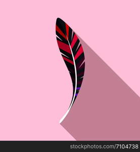 American feather icon. Flat illustration of american feather vector icon for web design. American feather icon, flat style