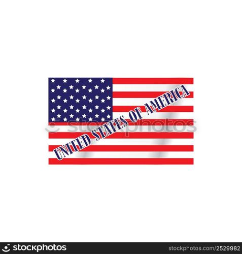 American flag icon logo vector design template