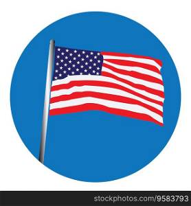 American flag icon vector illustration symbol design