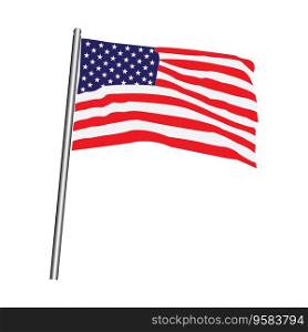American flag icon vector illustration symbol design