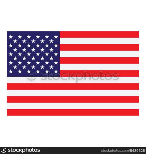 American flag illustration vector flat design eps 10