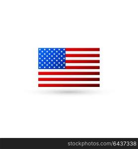 American flag logo vector