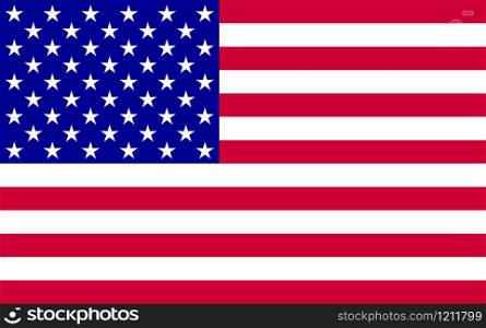 American Flag Official symbol of the state vector illustration. American Flag Vector illustration