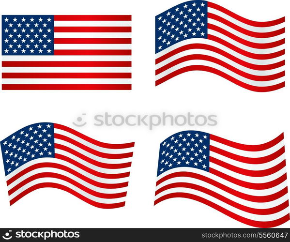 American Flag. Patriotic background. Vector illustration. EPS 10