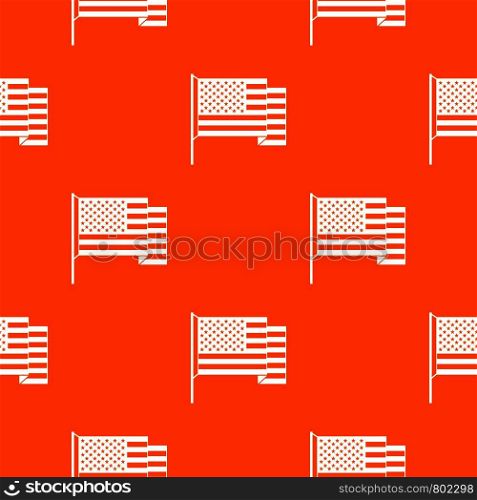 American flag pattern repeat seamless in orange color for any design. Vector geometric illustration. American flag pattern seamless
